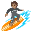 Person Surfing: Medium Skin Tone
