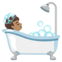 Person Taking Bath: Medium Skin Tone
