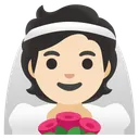 베일을 쓴 사람: 밝은 피부 톤