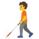 Person with White Cane