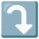 Arrow Pointing Rightwards Then Curving Downwards