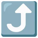 Arrow Pointing Rightwards Then Curving Upwards