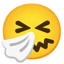 재채기하는 얼굴