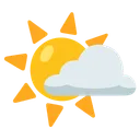 White Sun with Small Cloud