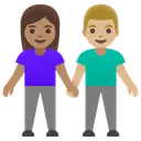 Woman and Man Holding Hands: Medium Skin Tone, Medium-Light Skin Tone
