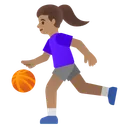 Woman Bouncing Ball: Medium Skin Tone