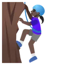 Woman Climbing: Dark Skin Tone