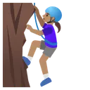 Woman Climbing: Medium Skin Tone