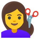 머리를 자르는 여성