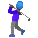 Woman Golfing: Dark Skin Tone