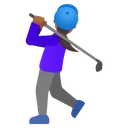 Woman Golfing: Medium-Dark Skin Tone