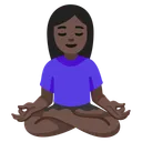 Woman in Lotus Position: Dark Skin Tone