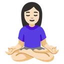 Woman in Lotus Position: Light Skin Tone