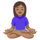 Woman in Lotus Position: Medium Skin Tone