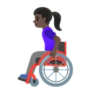 Woman in Manual Wheelchair: Dark Skin Tone