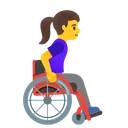 Woman in Manual Wheelchair Facing Right