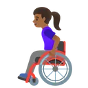 Woman in Manual Wheelchair: Medium-Dark Skin Tone