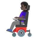 Woman in Motorized Wheelchair: Dark Skin Tone