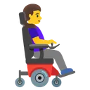 Woman in Motorized Wheelchair Facing Right