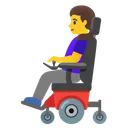 Woman in Motorized Wheelchair