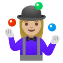 Woman Juggling: Medium-Light Skin Tone