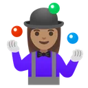 Woman Juggling: Medium Skin Tone