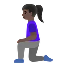 Woman Kneeling: Dark Skin Tone
