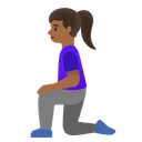 Woman Kneeling: Medium-Dark Skin Tone