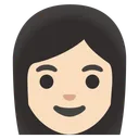 여자: 밝은 피부 톤