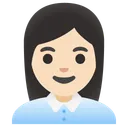여성 직장인: 밝은 피부 톤