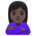 삐죽거리는 여성: 어두운 피부 톤