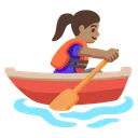 Woman Rowing Boat: Medium Skin Tone