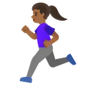Woman Running: Medium-Dark Skin Tone