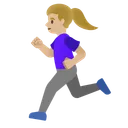 Woman Running: Medium-Light Skin Tone
