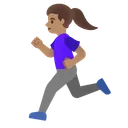 Woman Running: Medium Skin Tone