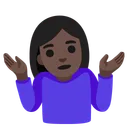 어깨를 으쓱하는 여성: 어두운 피부 톤