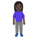 Woman Standing: Dark Skin Tone