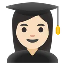여학생: 밝은 피부 톤