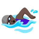 Woman Swimming: Dark Skin Tone