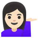 손을 내미는 여성: 밝은 피부 톤