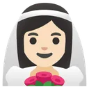 베일을 쓴 여성: 밝은 피부 톤
