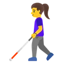 Woman with White Cane