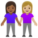 Women Holding Hands: Medium-Dark Skin Tone, Medium-Light Skin Tone