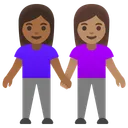 Women Holding Hands: Medium-Dark Skin Tone, Medium Skin Tone