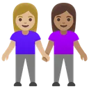 Women Holding Hands: Medium-Light Skin Tone, Medium Skin Tone