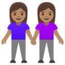 Women Holding Hands: Medium Skin Tone