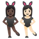 Women With Bunny Ears: Dark Skin Tone, Light Skin Tone