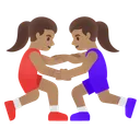 Women Wrestling: Medium Skin Tone