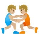 People Wrestling: Medium-Light Skin Tone