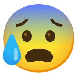 땀을 흘리는 불안한 얼굴 — Google
